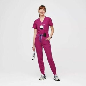 **LIMITED EDITION**Raspberry Sorbet Set XS Figs Catarina Top |Zamora 2.0 Joggers